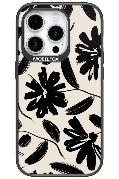 Monochrome Flowerss 2.0 - Apple iPhone 15 Pro