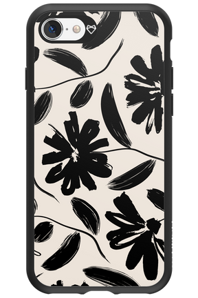 Monochrome Flowerss 2.0 - Apple iPhone 8