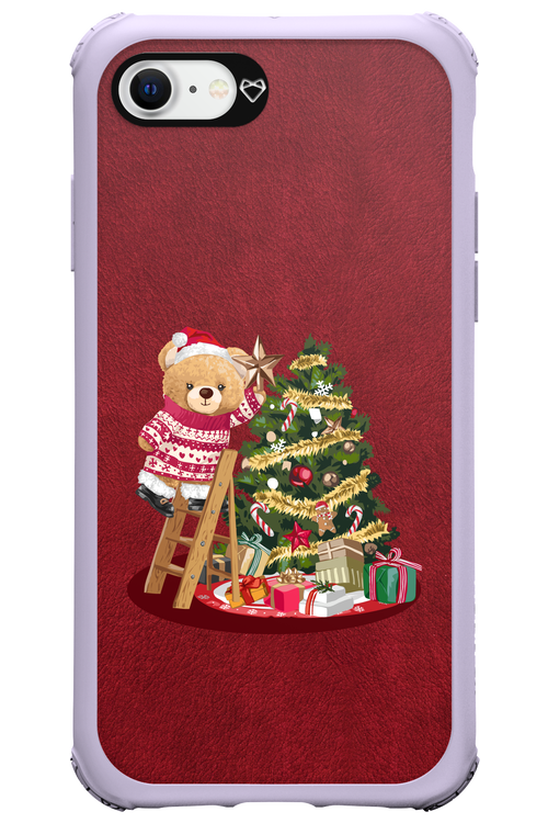 Christmas Bear (Burgundy) - Apple iPhone SE 2022
