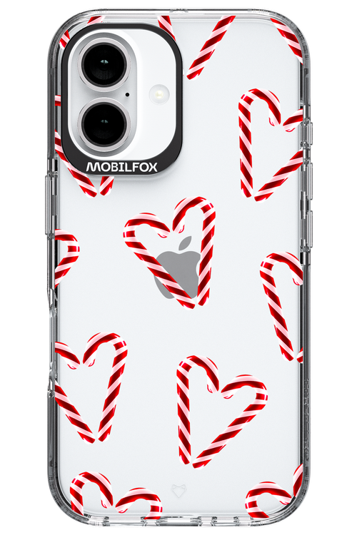 Candy Cane Hearts - Apple iPhone 16
