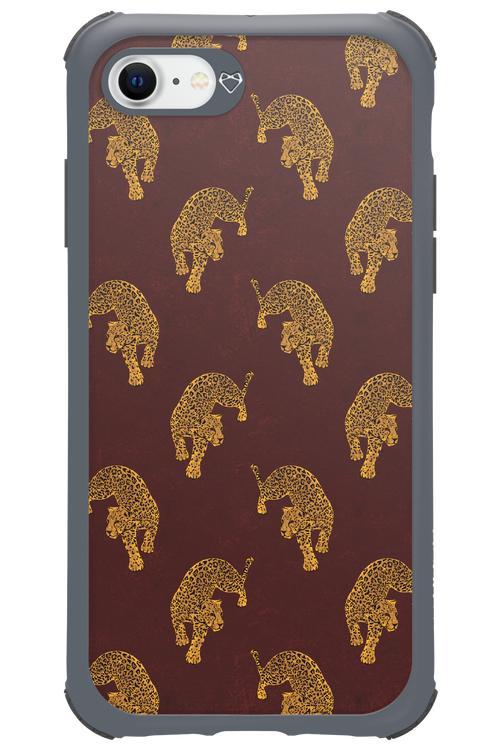 Burgundy Leopard Pattern - Apple iPhone SE 2020