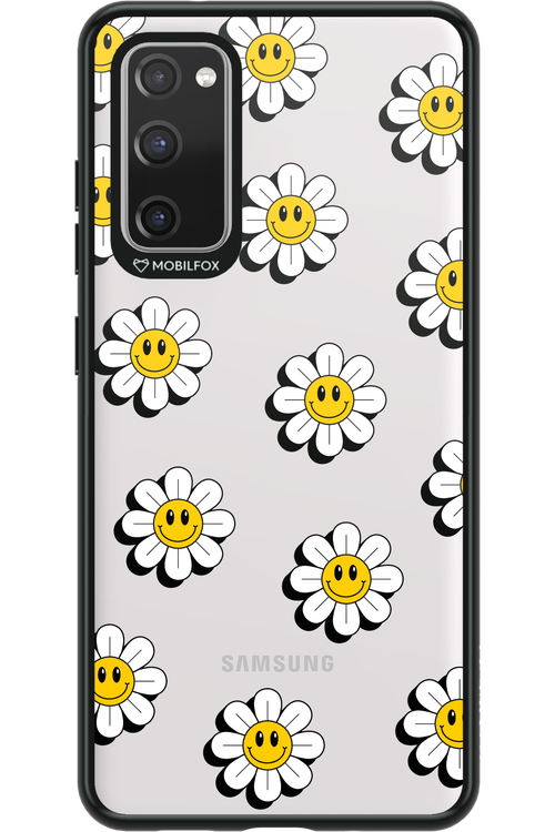 Smiley Flowers Transparent - Samsung Galaxy S20 FE