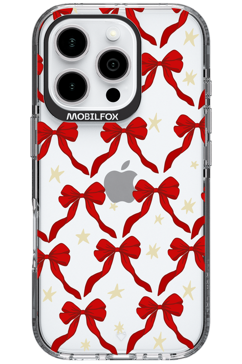 Bow & Stars (Transparent) - Apple iPhone 16 Pro
