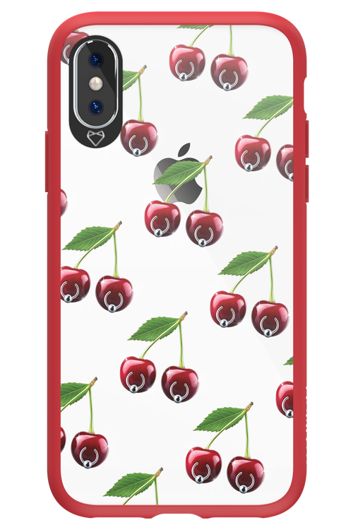 Spicy Cherries Transparent - Apple iPhone XS