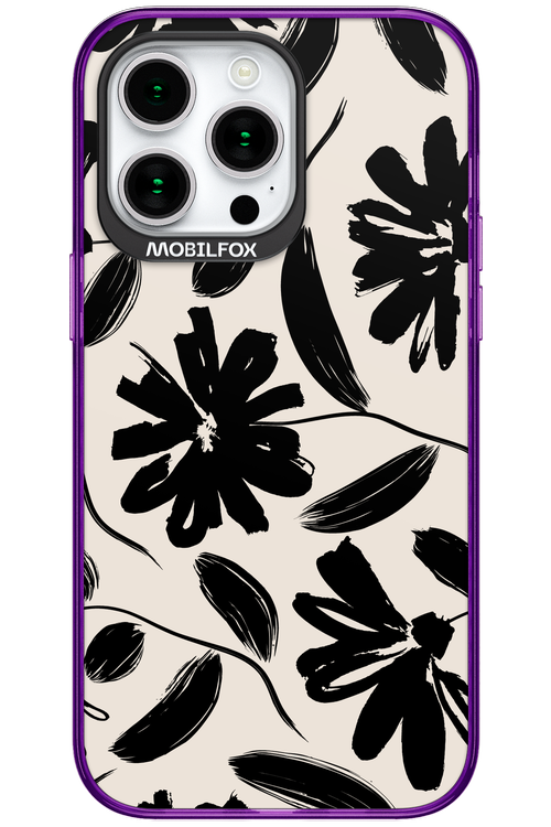 Monochrome Flowerss 2.0 - Apple iPhone 15 Pro Max