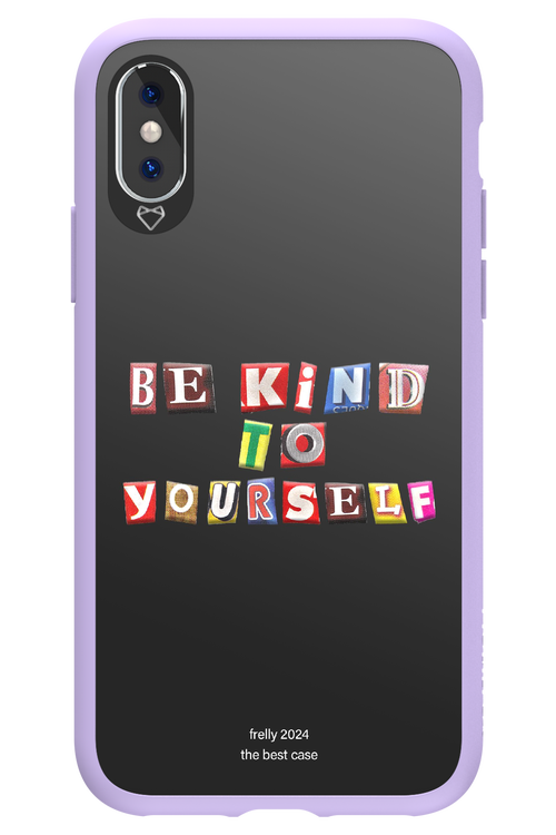 Be Kind To Yourself Black - Apple iPhone X