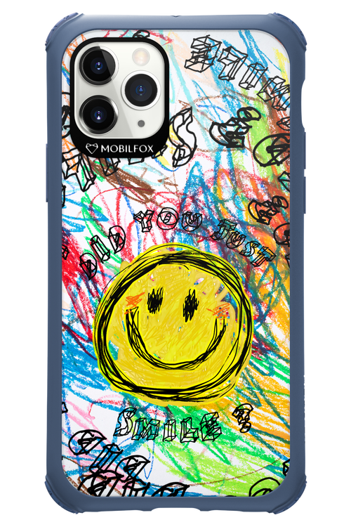 Crayon Smiley Colorful - Apple iPhone 11 Pro