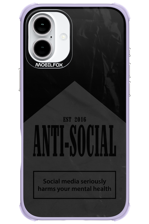 ANTI-SOCIAL (BLVCK) 2.0 - Apple iPhone 16 Plus