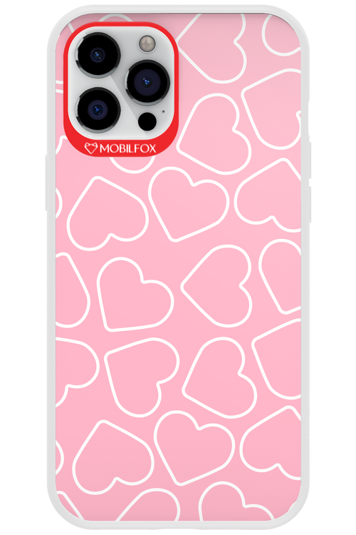 Line Heart Pink - Apple iPhone 12 Pro Max