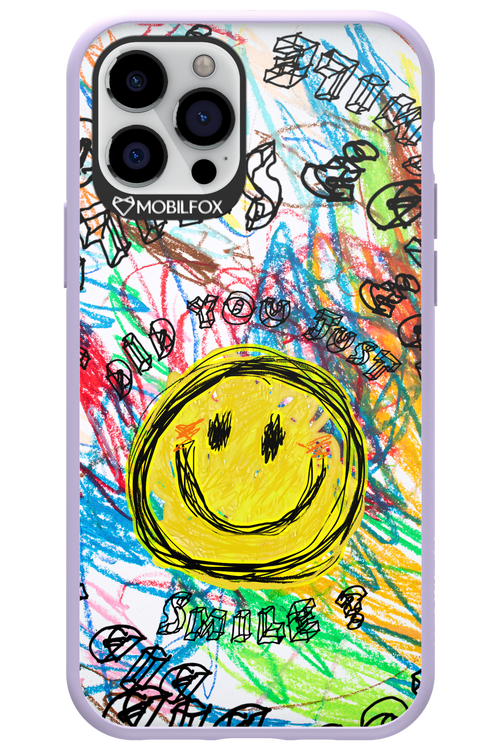 Crayon Smiley Colorful - Apple iPhone 12 Pro