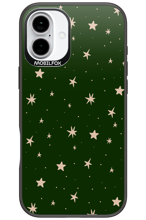 Forest Green Stars - Apple iPhone 16 Plus