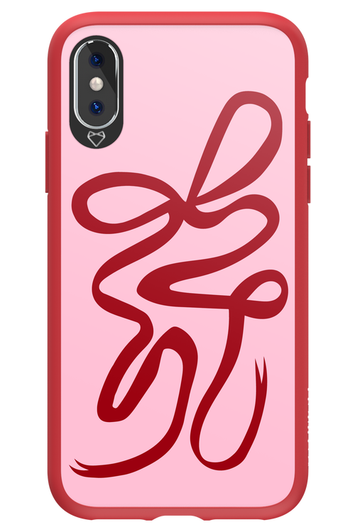 Burgundy Bow - Apple iPhone XS