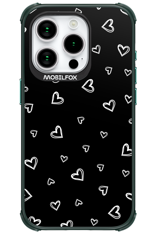 Monochrome Hearts 2.0 - Apple iPhone 15 Pro