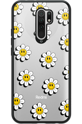 Smiley Flowers Transparent - Xiaomi Redmi 9