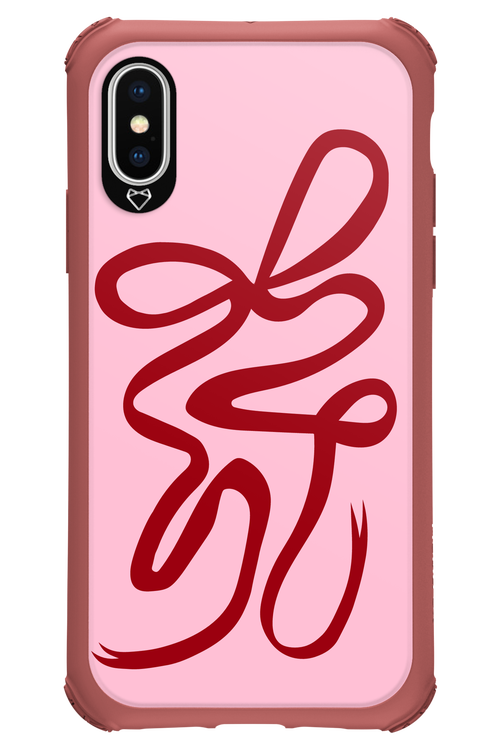 Burgundy Bow - Apple iPhone XS