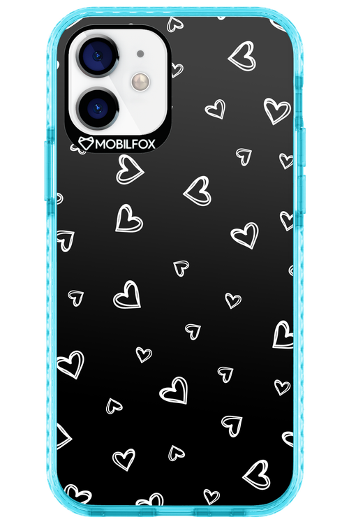 Monochrome Hearts 2.0 - Apple iPhone 12