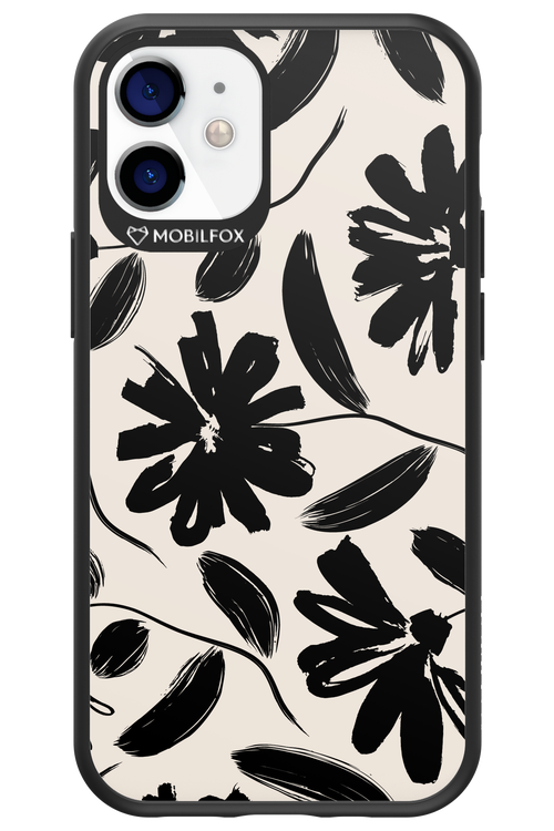 Monochrome Flowerss 2.0 - Apple iPhone 12 Mini