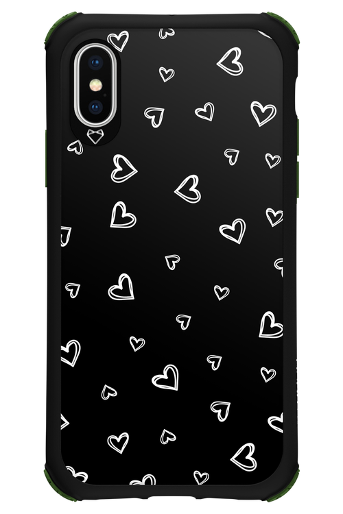 Monochrome Hearts 2.0 - Apple iPhone XS