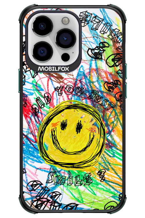 Crayon Smiley Colorful - Apple iPhone 13 Pro