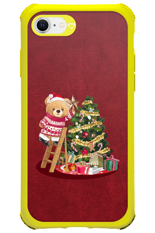 Christmas Bear (Burgundy) - Apple iPhone SE 2022