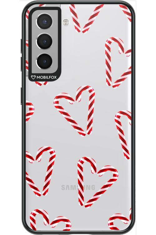 Candy Cane Hearts - Samsung Galaxy S21