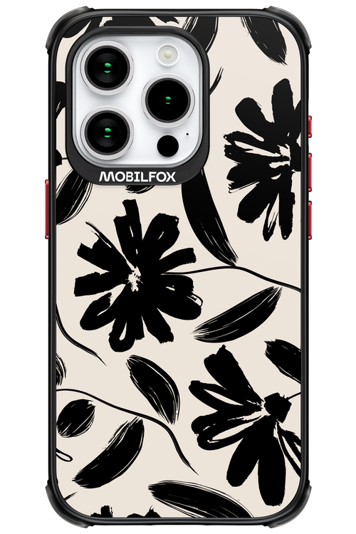 Monochrome Flowerss 2.0 - Apple iPhone 15 Pro