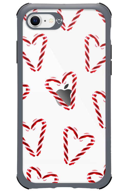 Candy Cane Hearts - Apple iPhone SE 2020