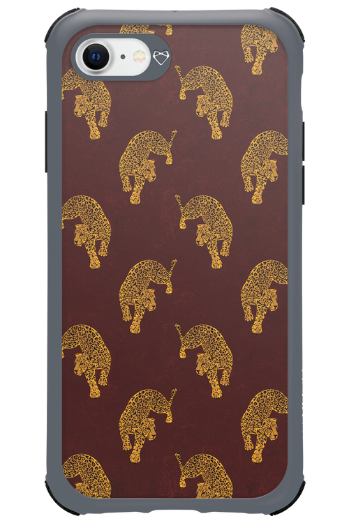 Burgundy Leopard Pattern - Apple iPhone SE 2020