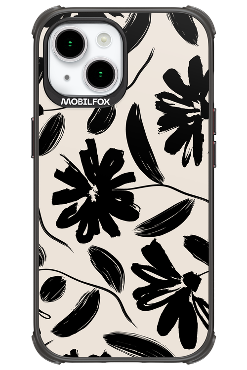 Monochrome Flowerss 2.0 - Apple iPhone 15