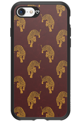 Burgundy Leopard Pattern - Apple iPhone SE 2022