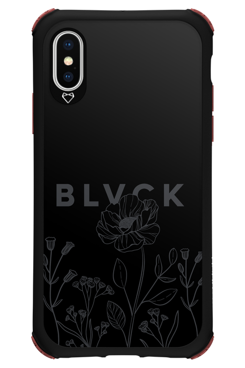 Black Flowers - Apple iPhone X