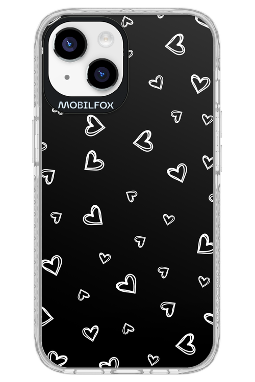 Monochrome Hearts 2.0 - Apple iPhone 14