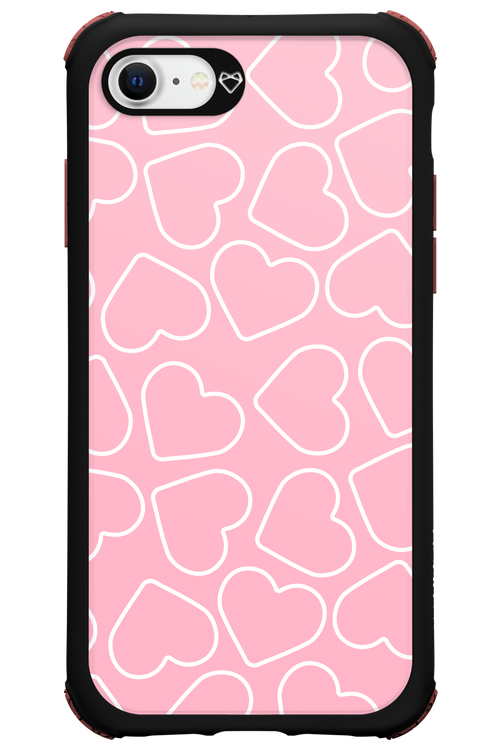 Line Heart Pink - Apple iPhone 8