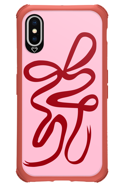 Burgundy Bow - Apple iPhone X
