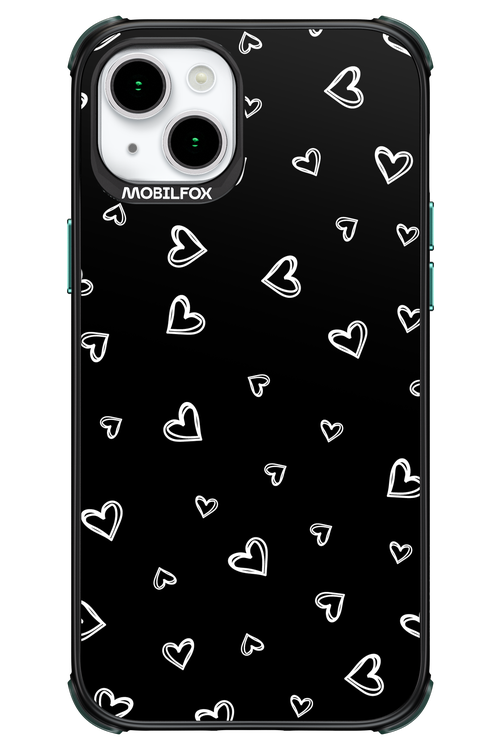 Monochrome Hearts 2.0 - Apple iPhone 15 Plus