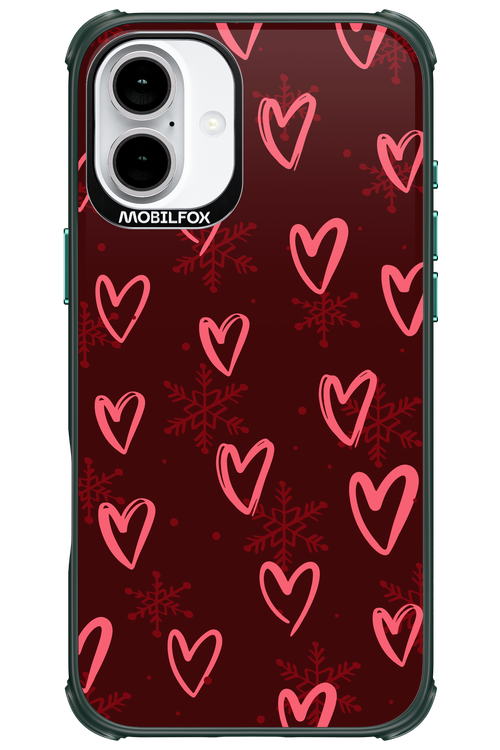 Christmas Hearts - Apple iPhone 16 Plus