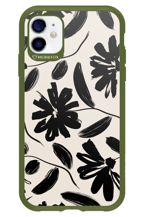 Monochrome Flowerss 2.0 - Apple iPhone 11
