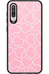 Line Heart Pink - Samsung Galaxy A50