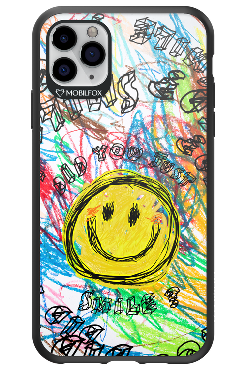 Crayon Smiley Colorful - Apple iPhone 11 Pro Max