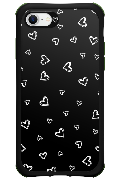 Monochrome Hearts 2.0 - Apple iPhone SE 2020