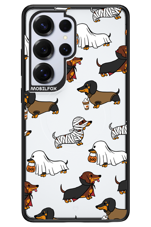 Scary Dachshund (Transparent) - Samsung S25 Ultra