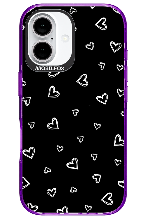 Monochrome Hearts 2.0 - Apple iPhone 16