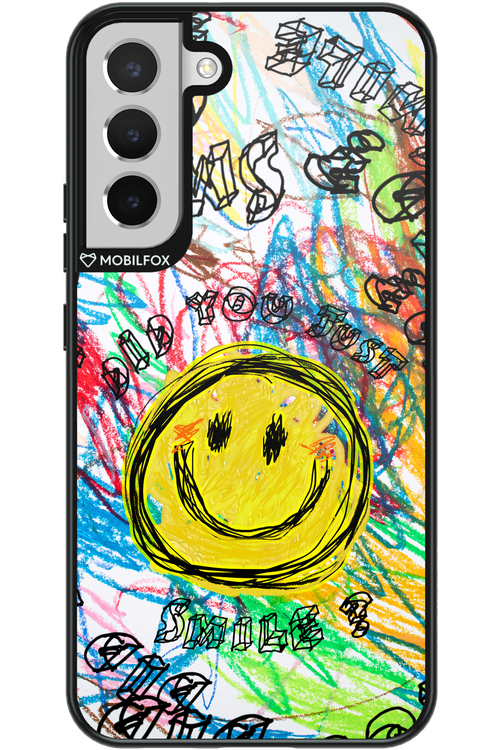 Crayon Smiley Colorful - Samsung Galaxy S22+