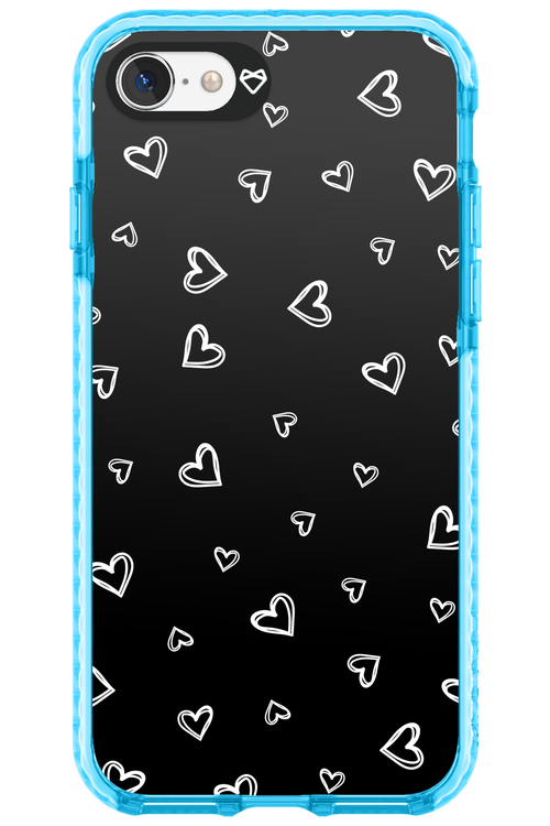 Monochrome Hearts 2.0 - Apple iPhone 7