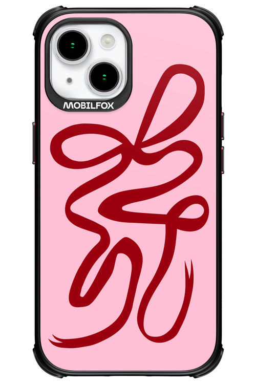 Burgundy Bow - Apple iPhone 15