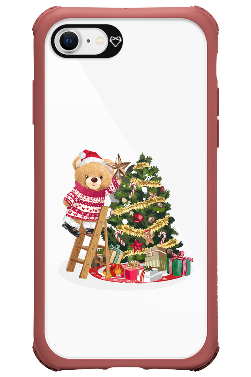 Christmas Bear (Transparent) - Apple iPhone SE 2020