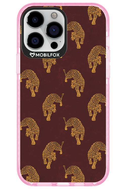Burgundy Leopard Pattern - Apple iPhone 13 Pro Max