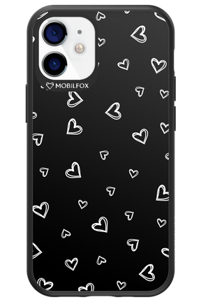 Monochrome Hearts 2.0 - Apple iPhone 12 Mini