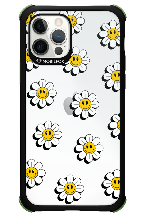 Smiley Flowers Transparent - Apple iPhone 12 Pro