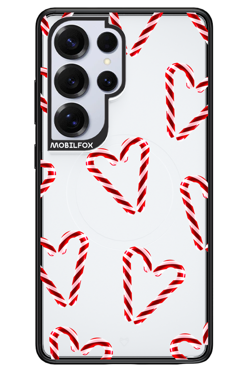 Candy Cane Hearts - Samsung S25 Ultra